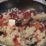 mélange risotto poivrons