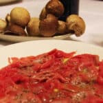 Vignette carpaccio de boeuf aux cèpes